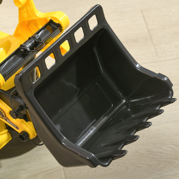 English Elm Ride on Kids Excavator Toy with Shovel Pull Cart Storage Horn Outdoor Digger W2225P155629