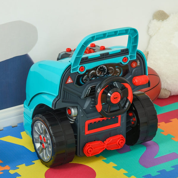 English Elm Kids Truck Engine Workshop Toy 61 Piece Mechanic Set with Sounds and Lights W2225P155632