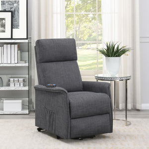 English Elm Charcoal Power Lift Recliner with Massage Function, Memory Foam Pocket Coil Seat & Smooth Recline B062P153841