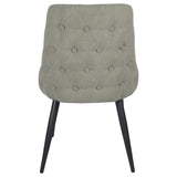 English Elm Light Grey Tufted Dining Chair (Set Of 2)