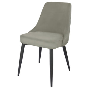 English Elm Light Grey Tufted Dining Chair Set of 2 — Plush Foam Seats, Button Tufting, Gunmetal Legs, Modern Elegance B062P153840