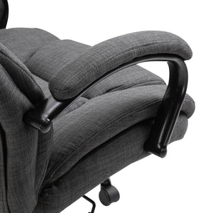 English Elm 500lbs Big and Tall Office Chair Wide Seat Ergonomic Executive Computer Chair Linen Grey, Heavy-Duty Comfort and Adjustable Tilt for Long Workdays W2225P155595