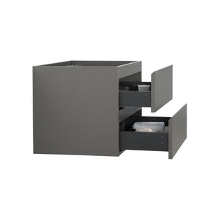 English Elm Alice-36W-102,Wall gray modern wall-mount vanity WITHOUT basin — 20% more storage, dual soft-close drawers W1865110046