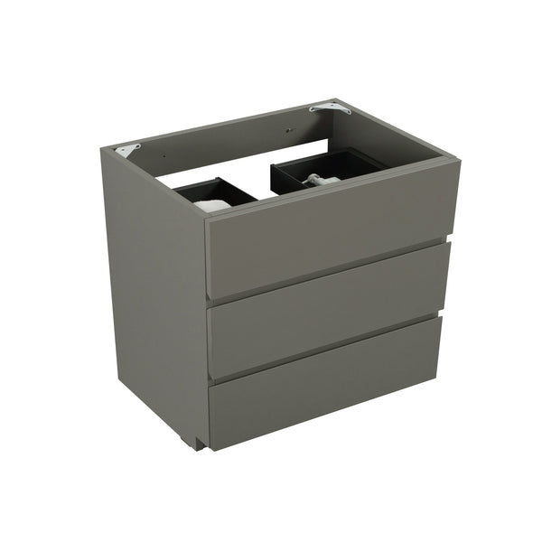 English Elm Alice-36F-102,Floor Cabinet - Stylish Gray Storage Solution With 3 Soft-Close Drawers, Pre-Assembled W1865107752