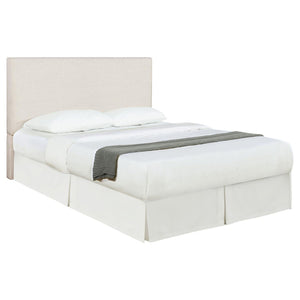 English Elm Sand Fabric Upholstered Headboard Rounded Silhouette for Queen Full Bedroom B062P153883