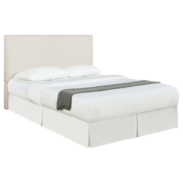 English Elm Sand Fabric Upholstered Headboard Rounded Silhouette for Queen Full Bedroom B062P153883