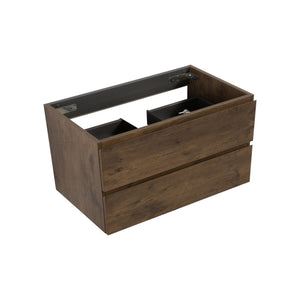 English Elm Alice-36W-105,Wall Mount Cabinet, Walnut Finish, Pre-Assembled, 2 Drawers For Stylish Bathroom Storage W1865107125