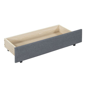 English Elm Full Size Linen Upholstered Daybed with Storage Drawers for Guest Room Studio Gray LP000172AAE