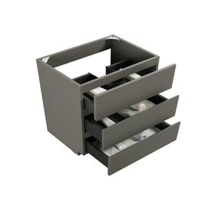 English Elm Alice-36F-102,Floor Cabinet - Stylish Gray Storage Solution With 3 Soft-Close Drawers, Pre-Assembled W1865107752