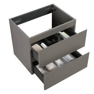 English Elm Alice-30W-102,Wall modern gray wall-mounted vanity WITHOUT BASIN — 20% more storage, dual soft-close drawers W1865110045