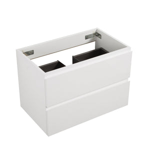 English Elm Alice-30W-201, Alice-30W-201: Modern Wall-Mount Bathroom Cabinet In White With Two Soft-Close Drawers, Pre-Assembled W1865107114