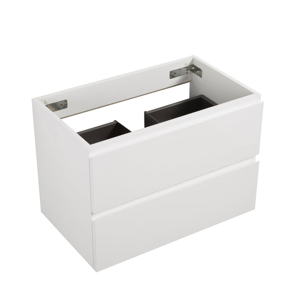 English Elm Alice-30W-201, Alice-30W-201: Modern Wall-Mount Bathroom Cabinet In White With Two Soft-Close Drawers, Pre-Assembled W1865107114