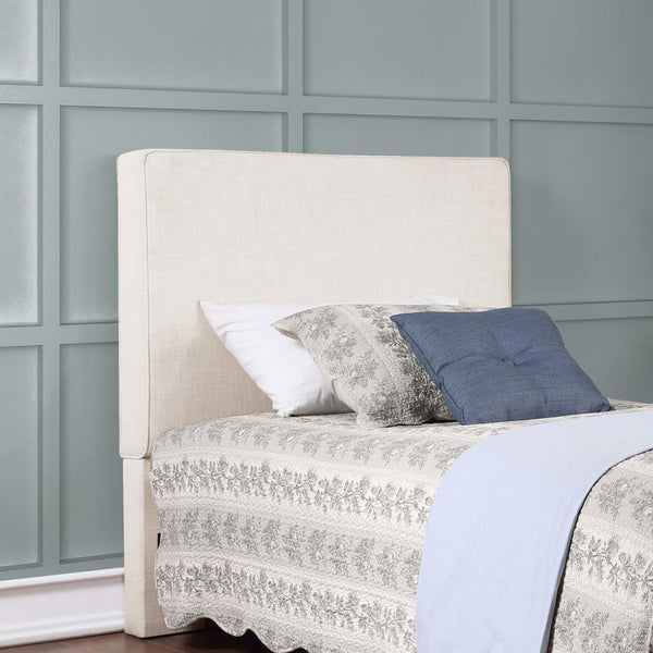 English Elm Sand Upholstered Twin Headboard Tailored Welt Border Pine Frame Minimalist Bedroom B062P153892