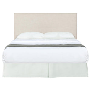 English Elm Sand Fabric Upholstered Headboard Rounded Silhouette for Queen Full Bedroom B062P153883
