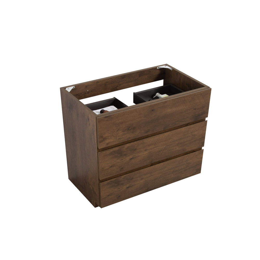 English Elm Alice-30F-105,Floor Cabinet In Rich Walnut – Pre-Assembled With 3 Drawers For Ultimate Storage Solutions W1865107748