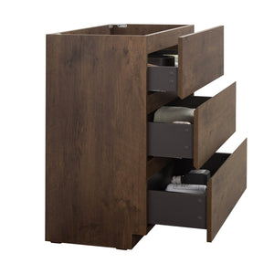 English Elm Alice-24F-105,Floor Cabinet In Walnut Finish – Pre-Assembled With 3 Drawers For Modern Storage Solutions W1865107126