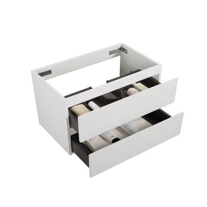English Elm Alice-36W-201,Wall-Mounted Cabinet In White - Pre-Assembled With 2 Drawers For Modern Bathrooms W1865107116