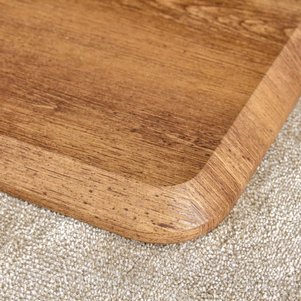 English Elm A Modern Glass Top Coffee Table with Wood Grain Legs for Living Room Decor W1151140296