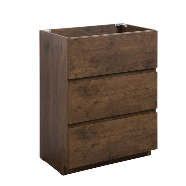 English Elm Alice-24F-105,Floor Cabinet In Walnut Finish – Pre-Assembled With 3 Drawers For Modern Storage Solutions W1865107126