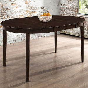 English Elm Cappuccino Elmira Oval Dining Table with 18" Leaf Extension, Solid Asian Hardwood, Seats 6 Comfortably B062P153869