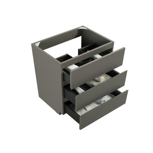 English Elm Alice-30F-102,Floor Cabinet - Modern Gray Storage Solution With 3 Drawers, Pre-Assembled Elegance W1865107751