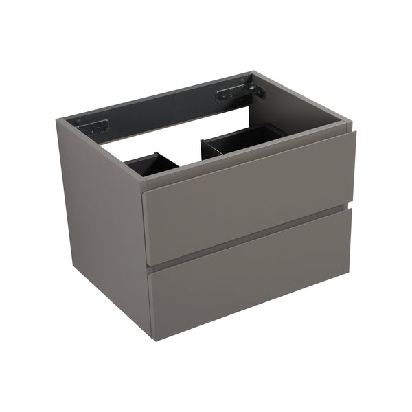 English Elm Alice-36W-102,Wall gray modern wall-mount vanity WITHOUT basin — 20% more storage, dual soft-close drawers W1865110046