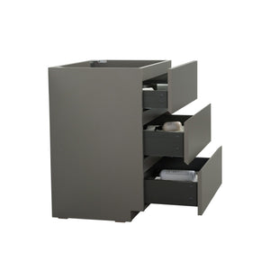 English Elm Alice-30F-102,Floor Cabinet - Modern Gray Storage Solution With 3 Drawers, Pre-Assembled Elegance W1865107751