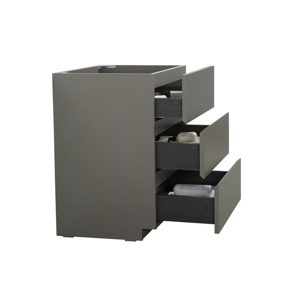 English Elm Alice-30F-102,Floor Cabinet - Modern Gray Storage Solution With 3 Drawers, Pre-Assembled Elegance W1865107751