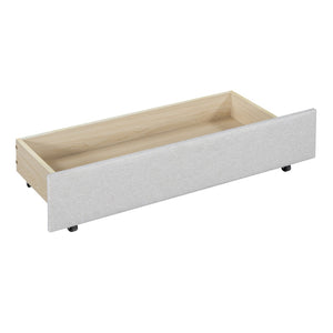 English Elm Full Size Linen Upholstered Daybed with Storage Drawers for Guest Room Studio Beige LP000172AAA
