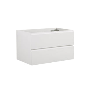 English Elm Alice-36W-201,Wall-Mounted Cabinet In White - Pre-Assembled With 2 Drawers For Modern Bathrooms W1865107116