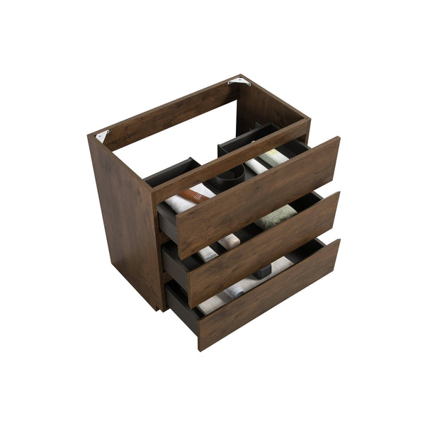 English Elm Alice-30F-105,Floor Cabinet In Rich Walnut – Pre-Assembled With 3 Drawers For Ultimate Storage Solutions W1865107748