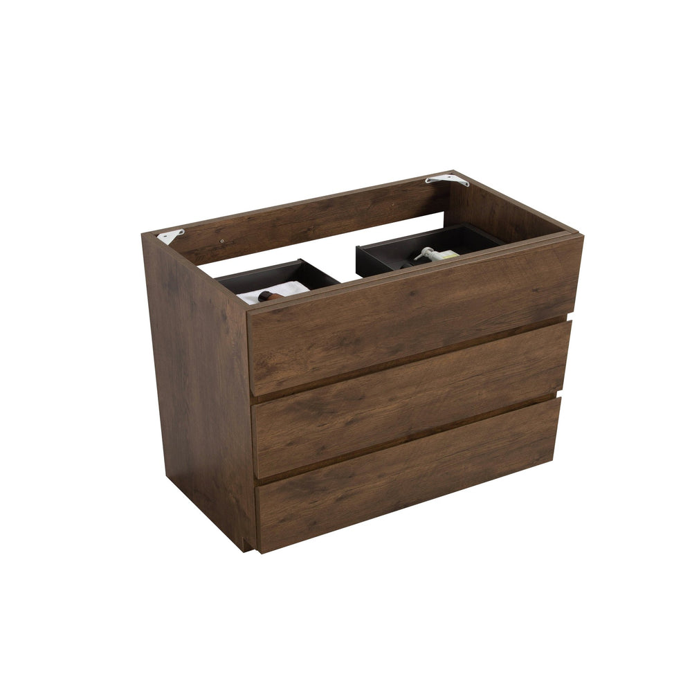 English Elm Alice-36F-105,Floor Cabinet - Modern Walnut Design With 3 Spacious Drawers, Pre-Assembled Storage Solution W1865107749