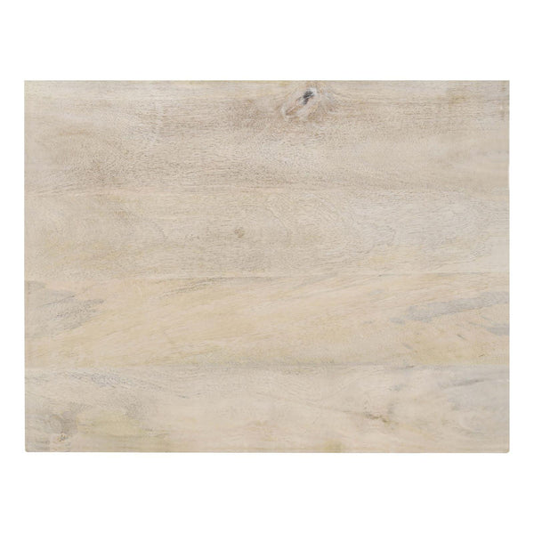 English Elm White Washed Mango Wood Accent Cabinet with Lattice Door, Drawer & Black Metal Hardware, Eco-Friendly Storage (22"H x 18"W x 14"D) B062P153881