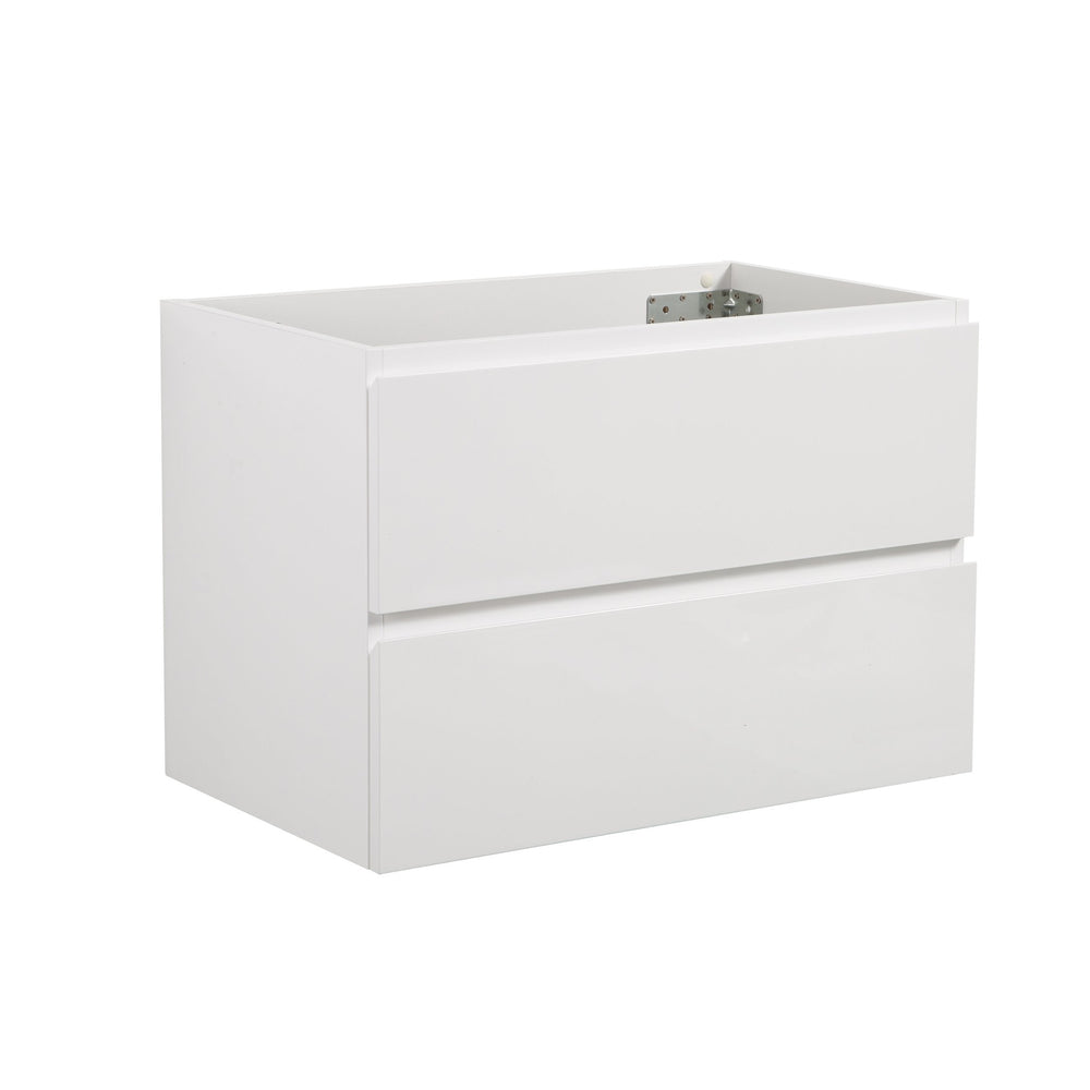 English Elm Alice-30W-201, Alice-30W-201: Modern Wall-Mount Bathroom Cabinet In White With Two Soft-Close Drawers, Pre-Assembled W1865107114