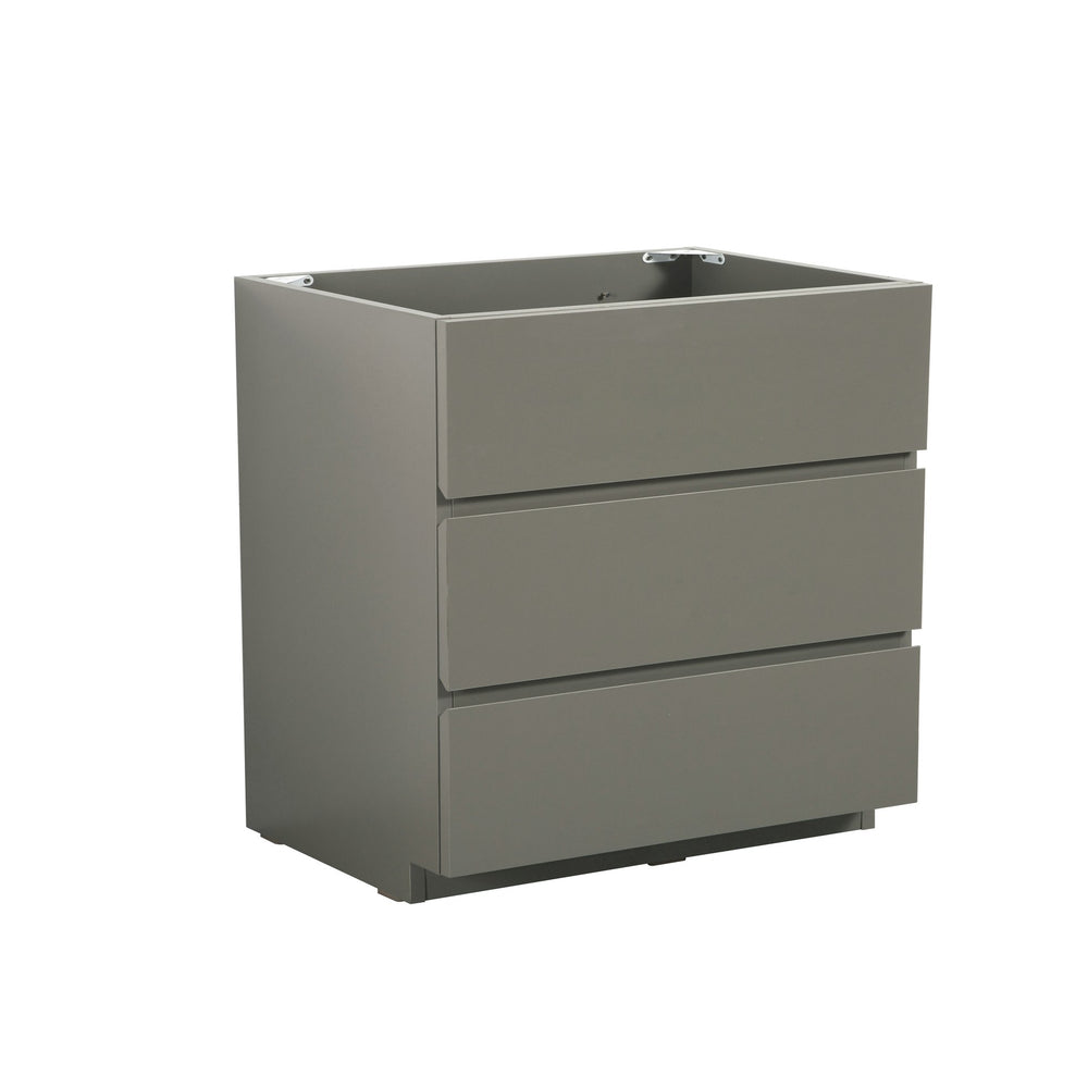 English Elm Alice-36F-102,Floor Cabinet - Stylish Gray Storage Solution With 3 Soft-Close Drawers, Pre-Assembled W1865107752