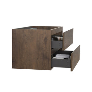 English Elm Alice-36W-105,Wall Mount Cabinet, Walnut Finish, Pre-Assembled, 2 Drawers For Stylish Bathroom Storage W1865107125