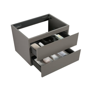 English Elm Alice-36W-102,Wall gray modern wall-mount vanity WITHOUT basin — 20% more storage, dual soft-close drawers W1865110046