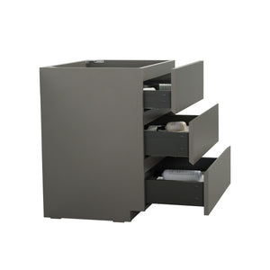 English Elm Alice-36F-102,Floor Cabinet - Stylish Gray Storage Solution With 3 Soft-Close Drawers, Pre-Assembled W1865107752