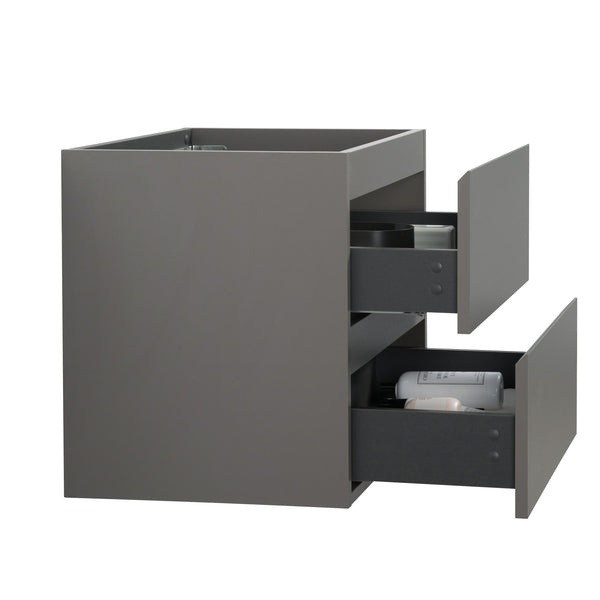 English Elm Alice-24W-102,Wall Mounted Gray Vanity Cabinet With 2 Drawers – Modern Style, Pre-Assembled Storage Solution W1865107117