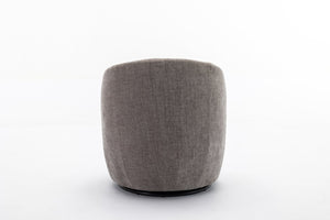 English Elm 037-chenille Swivel Barrel Accent Chair with Metal Ring Base for Living Room W527P143655