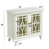 Hearth and Haven Storage Cabinet with Shelf, White Sideboard Cabinet For Living Room, Hallway, Dining Room, Entryway W965141553