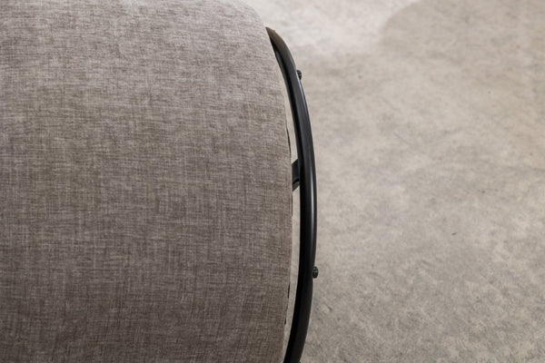 English Elm 037-chenille Swivel Barrel Accent Chair with Metal Ring Base for Living Room W527P143655