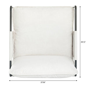 English Elm 2 Teddy Fabric Upholstered Armchairs Iron Frame Side Pockets Living Room Seating Set W680P145263