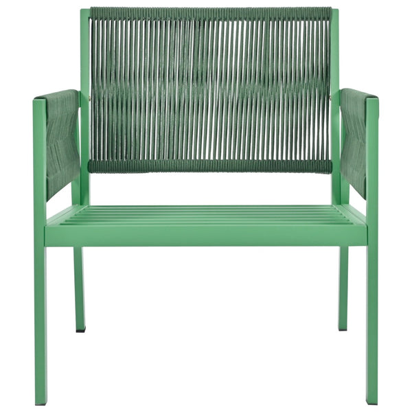 English Elm K&k Outdoor 4 Piece Rope Woven Patio Set with Tempered Glass Table Deep Cushions Green SK000003AAE