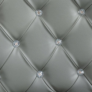 English Elm Vinsetto Stylish Pu Leather Desk Chair With Button Tufting, Adjustable Height, Padded Arms & Wheels W2225P156088-GIGA