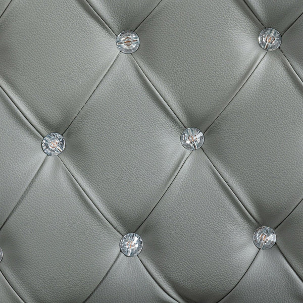 English Elm Vinsetto Stylish Pu Leather Desk Chair With Button Tufting, Adjustable Height, Padded Arms & Wheels W2225P156088-GIGA