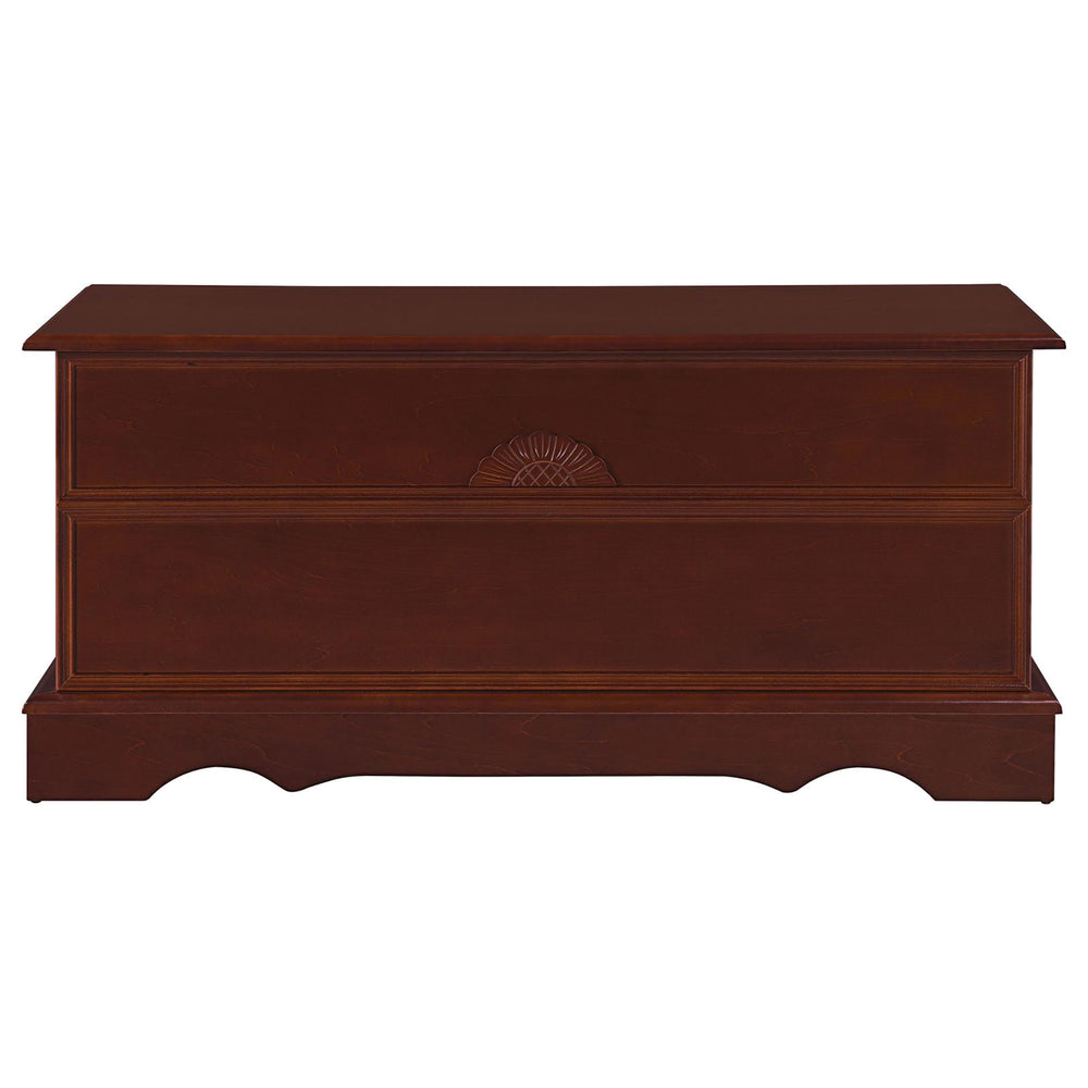 English Elm Warm Lonergan Cedar Chest - Spacious 41" x 19.5" x 25.5" Cedar Storage with Floral Motif, Freshness-preserving Elegance B062P153913
