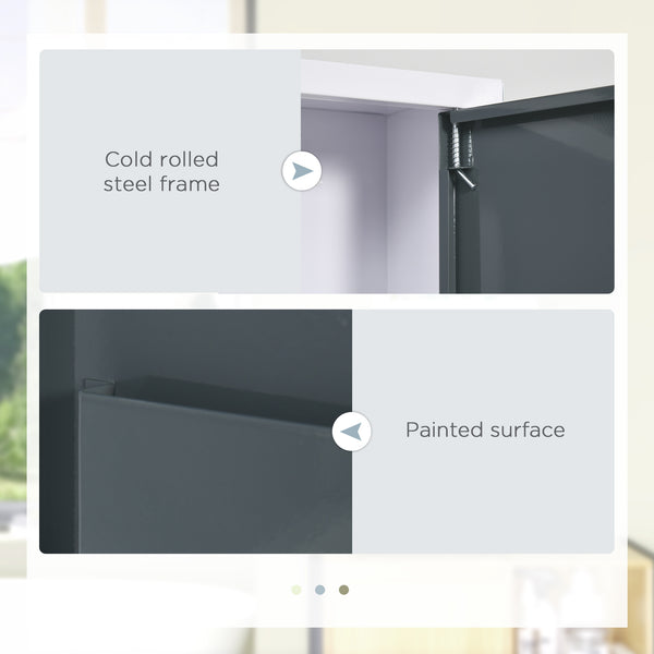 English Elm Kleankin Locking Bathroom Medicine Cabinet With Shelves - Secure, Wall-Mounted Storage For Safety W2225P156113