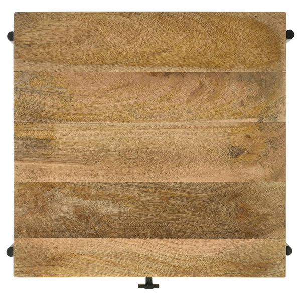 English Elm Natural Mango Accent Table With Drawer & Bottom Shelf - Stylish Storage For Small Spaces! B062P153900