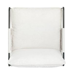 English Elm 2 Teddy Fabric Upholstered Armchairs Iron Frame Side Pockets Living Room Seating Set W680P145263